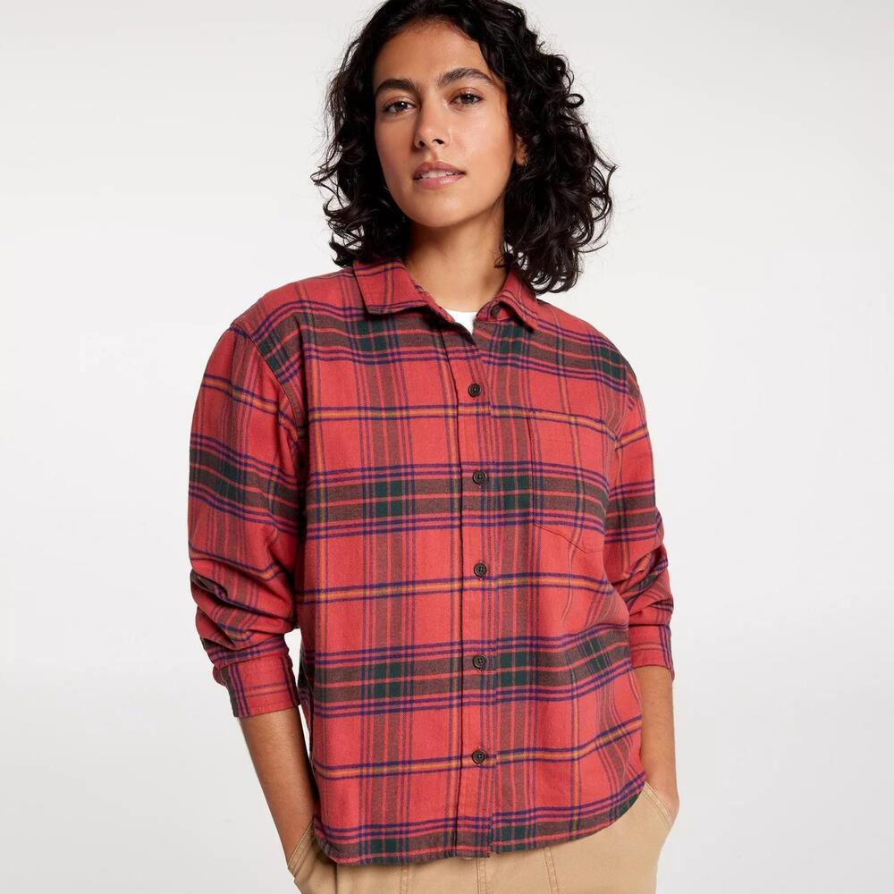 Alpine Design Women's Flannel, Large, Red Fiery Skipper Plaid
